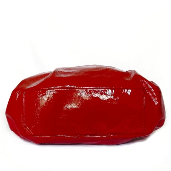 4 PCS/COACH LTD ED COACH PATENT LEATHER POPPY w/WALLET, WRISTLET & LONG STRAP - Picture 12 of 14